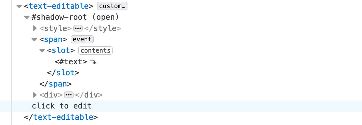 slot tag viewed in DevTools